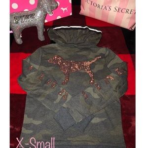 Victoria’s Secret PINK Bling Perfect Zip Up XS